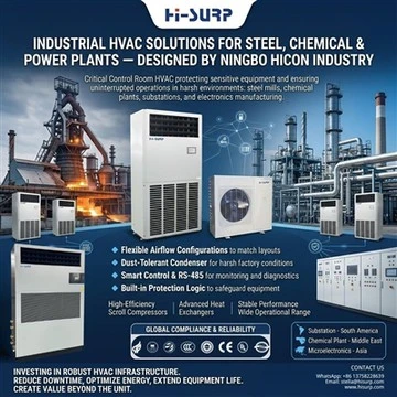 Polad, Kimya və Elektrik Stansiyaları üçün Sənaye HVAC Həlləri — Ningbo Hicon Sənayesi tərəfindən hazırlanmışdır